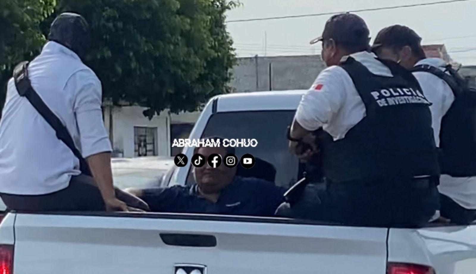 Dos personas fueron detenidas y trasladadas a las instalaciones de la FGE